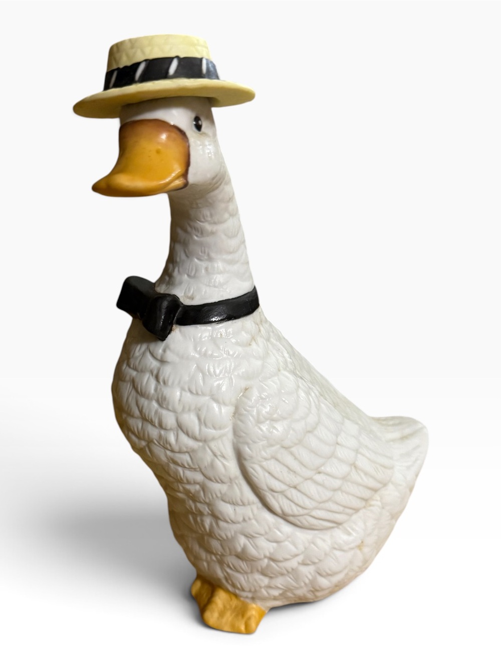 Vintage Enesco Ceramic Goose Figurine - 1986
